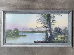 Calm Waters Framed Oil Painting
