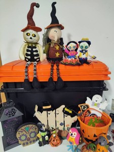 Large Halloween Latch Top Totes & Assorted Halloween Decor