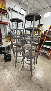 NORWOOD, GRAY  METAL STOOLS