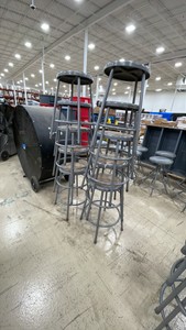 NORWOOD, GRAY METAL STOOLS