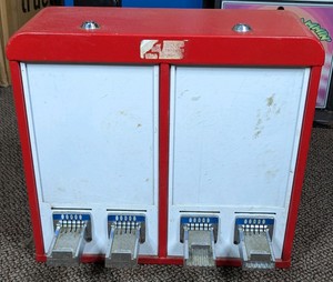Vintage Commercial 4-Column Flat-Vend Sticker & Trading Card Vending Machine