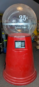 Victor Floor Model Giant 25-Cent Commercial Gumball Machine