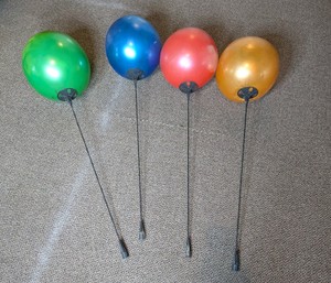 Set Of 4 Reusable Vinyl Outdoor Advertising Balloons On Flexible Stems 58L
