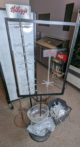 Assorted Retail Display Lot Including Kelloggs Stands & Bins