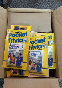 Bulk Box Of Vintage 1984 Hoyle Series 6 Political Pocket Trivia Games