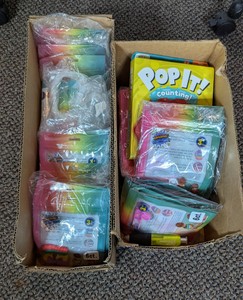 Lot Of 2 Boxes Of Assorted Fidget Toys Pop It Game & Sensory Poppers