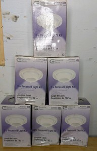 Lot Of 6 Commercial Electric 3 Recessed Light Kits White Trim K39