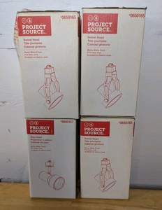  Lot Of 4 Project Source Matte White Track Light Heads #0650165 & #0650157