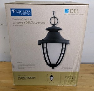 Progress Lighting Fairview Collection Outdoor LED Hanging Lantern P5508-3130K9DI