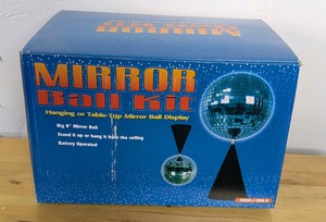 Battery-Operated 8-Inch Hanging Or Tabletop Disco Mirror Ball 