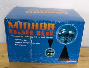 Battery-Operated 8-Inch Hanging Or Tabletop Disco Mirror Ball
