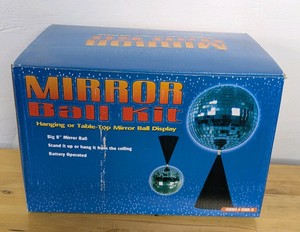 Battery-Operated 8-Inch Hanging Or Tabletop Disco Mirror Ball