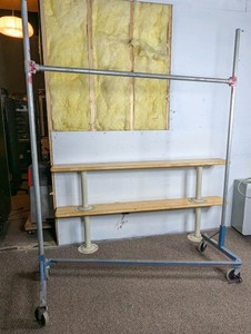 Heavy-Duty Commercial Rolling Metal Z-Rack Garment Rack