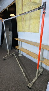 Heavy-Duty Commercial Rolling Metal Z-Rack Garment Rack