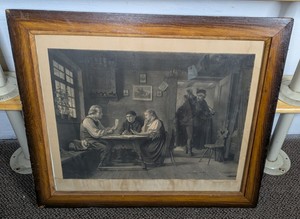 The Soldiers Return - Circa 1889 Antique Framed Art Print