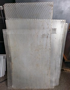 Lot of 5 Assorted Perforated & Corrugated Steel Metal Sheets