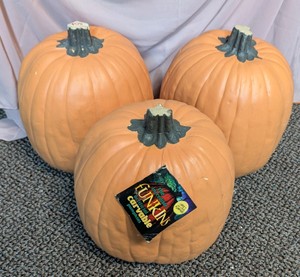 The Incredible Funkins Artificial Carvable Craft Pumpkins - Lot of 3