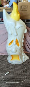 Vintage Halloween 2-Sided Lighted Blow Mold Melting Candle - 36 in.