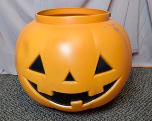 Molded Plastic Jack-O-Lantern Pumpkin Candy Bucket