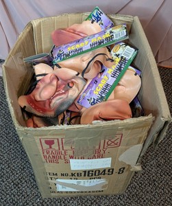 Bulk Box Lot of Assorted Novelty Scary Mask Halloween Masks Box