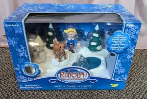 Memory Lane Rudolph The Red-Nosed Reindeer Talking Playset in Box