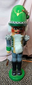 Hand-Painted Wooden Bavarian Hunter Nutcracker Figurine