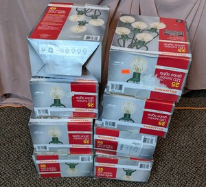 Sylvania 25 LED Jumbo Globe String Lights - Lot of 9 Boxes