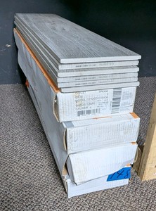 Florida Tile Chalet Greige 8 x 36 Wood-Look Porcelain Tile 4 Boxes Plus 6 Loose Tiles