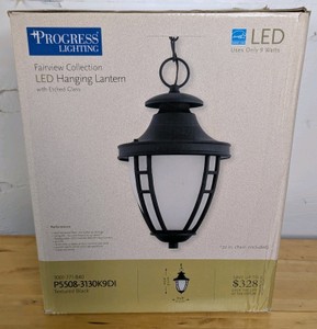 Progress Lighting Fairview Collection Outdoor LED Hanging Lantern P5508-3130K9DI