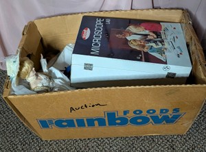 Vintage 1960s Skilcraft Microscope Lab & Princess Diana Porcelain Doll Lot, Betty Boop. 