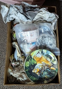 Assorted Porcelain Teaware, Dish Set & Wildlife Tiger Collector Plate Lot