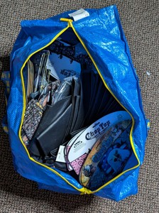 Bulk Lot of CST Chop Top Doo Wraps, Leather Motorcycle Gear & IKEA Bag