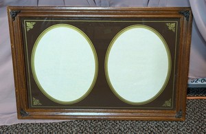 Vintage Double Oval Multi-Opening Portrait Picture Frame With Glass
