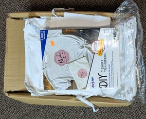 Bulk White Aprons  & Avery DIY T-Shirt Transfers
