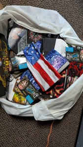 Bulk Lot of Danbando Spandex Headbands & Biker Headwraps in Storage Bag