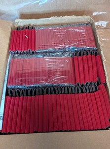 Bulk Box Lot of Solid Red Foam Can Coolers