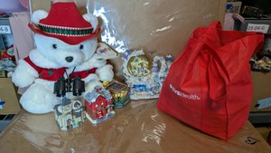 Christmas Holiday Decor Assortment with Tote Bag