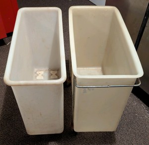 Commercial Narrow Polyethylene Rolling Utility Carts Pair