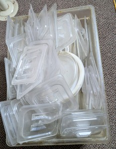 Clear Polycarbonate Food Pan Lids with Storage Container Lot