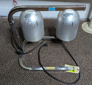 Nemco 6000A-2 Dual-Bulb Freestanding Food Warmer Heat Lamp