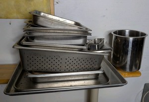 Commercial Stainless Steel Hotel Steam Table Pans and Bain Marie Pot Lot