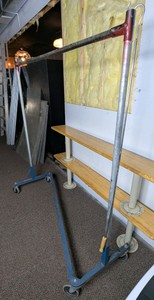 Heavy-Duty Commercial Rolling Metal Z-Rack Garment Rackwith Grabber 