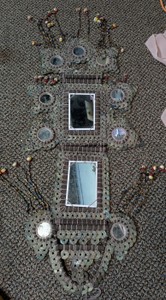 Vintage Balinese Kepeng Coin & Mirror Salang Pipis Temple Wall Hanging