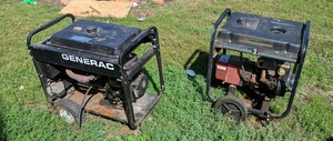 Generac and Portable Gas Powered Generators Pair