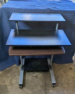 Mobile Multi-Tier Rolling Computer Desk