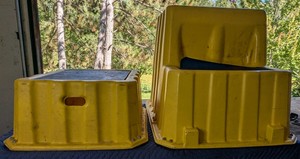 Industrial Molded Polyethylene Safety Step Stools 2-Piece