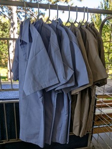 Assorted Short-Sleeve Industrial Work Shirts 8-Piece Lot