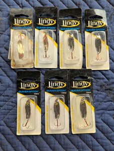 Lindy Quiver Spoon 18oz Ice Fishing Lures 7-Piece Lot