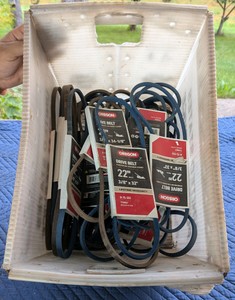 Bulk Crate of Assorted Oregon Lawn Mower Drive Belts