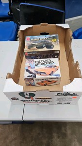 dukes of hazzard and bigfoot model kits incomplete